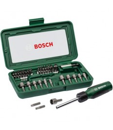 مفك مع مجموعة رؤوس مفكات 46 قطعة 2 607 019 504 - من بوش - صناعة تايوان
