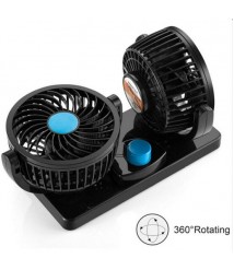 مروحة سيارة دبل فان تعمل علي ولاعة السيارة ذات هواء قوي