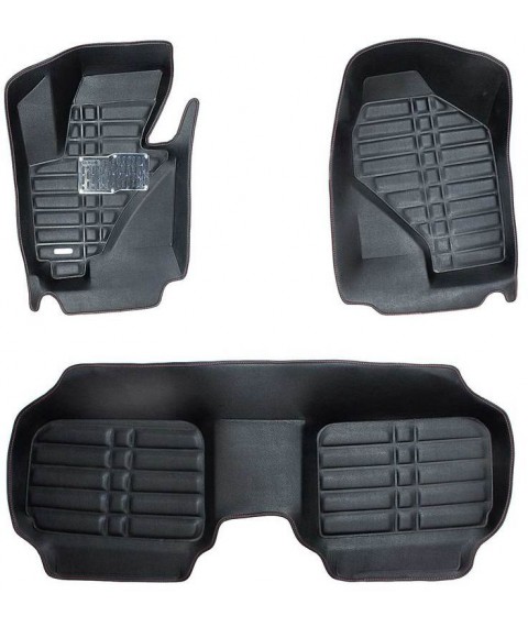 طقم دواسات 5D للسيارة 3 قطع - اسود hyundai ix35 2018