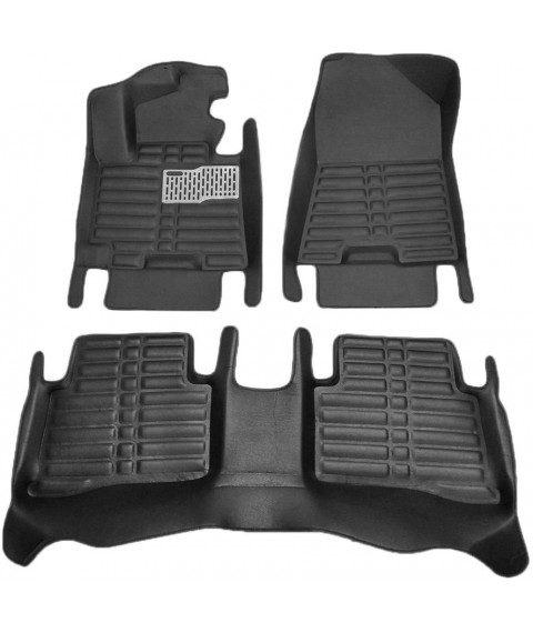 طقم دواسات5Dللسيارة 3 قطع - اسود هيونداى توسان 