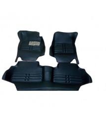 سجادة ارضية السيارة خماسية  الابعاد لسيارة بيجو 5008 ,3 قطع اسود