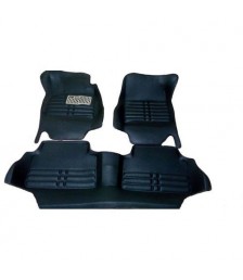 سجادة ارضية السيارة خماسية  الابعاد لسيارة بيجو 3008 ,3 قطع اسود