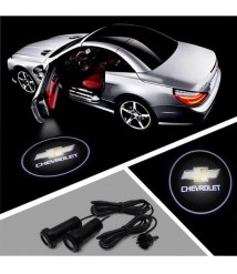 لوجو باب سيارة ظل ضوء الصمام شيفورلية - 2 قطعة