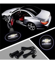 لوجو باب سيارة ظل ضوء الصمام شيفورلية - 2 قطعة