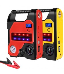 شاحن بطارية قوي للسيارة 4 في 1 بقوة 22000 مللي أمبير وكمبروسير هواء 