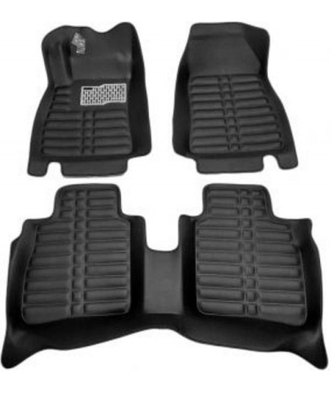 طقم دواسات 5D للسيارة 3 قطع - اسود رينو فلوانس 2019