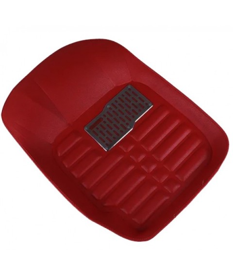 طقم دواسات 5D للسيارة 5 قطع - احمر غامق