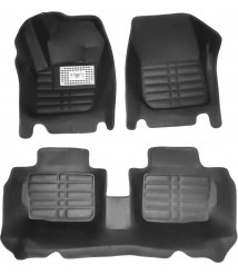 طقم دواسات 5D للسيارة 3 قطع - اسود فورد فيوجن 2015 - 2017