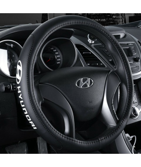 غطاء عجلة القيادة الرياضية لسيارات هيونداي غطاء عجلة القيادة الجلدية لمقبض السيارة