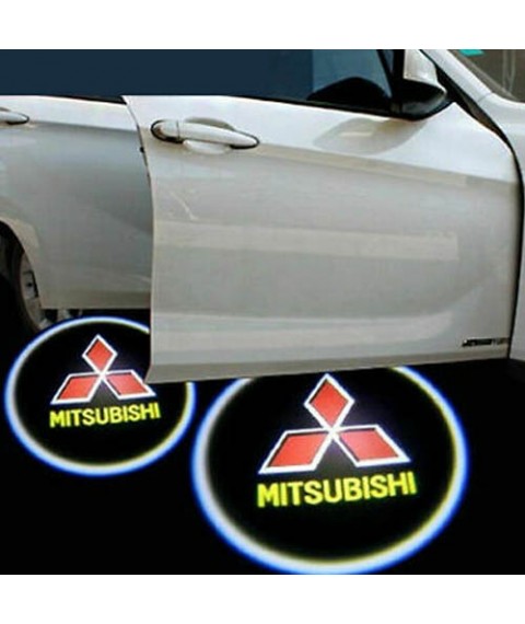 لوجو باب سيارة ظل ضوء ميتسوبيشى - 2 قطعة