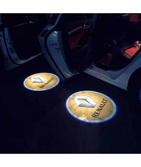 لوجو باب سيارة ظل ضوء رينو- 2 قطعة