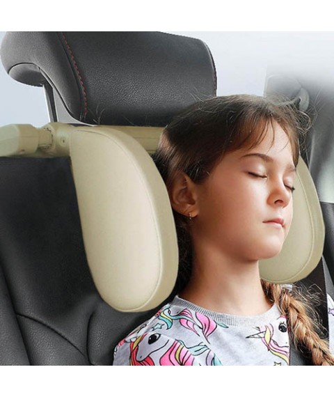 مسند رأس بالسيارة - بيج  