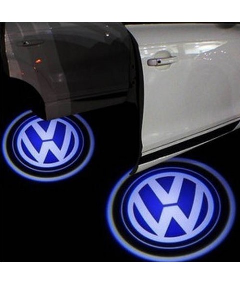 لوجو باب سيارة ظل ضوء فولكس - 2 قطعة