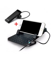 بادة سيلكون مزودة بشاحن  ايفون والاندرويد 2في1 مع سماعة بلوتوث اكمي 