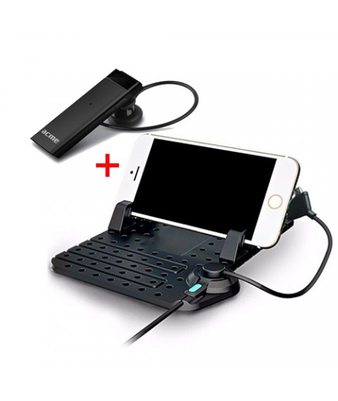 بادة سيلكون مزودة بشاحن  ايفون والاندرويد 2في1 مع سماعة بلوتوث اكمي 