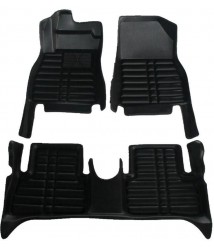 طقم دواسات 5D للسيارة 3 قطع - اسود كيا كارنز 2017