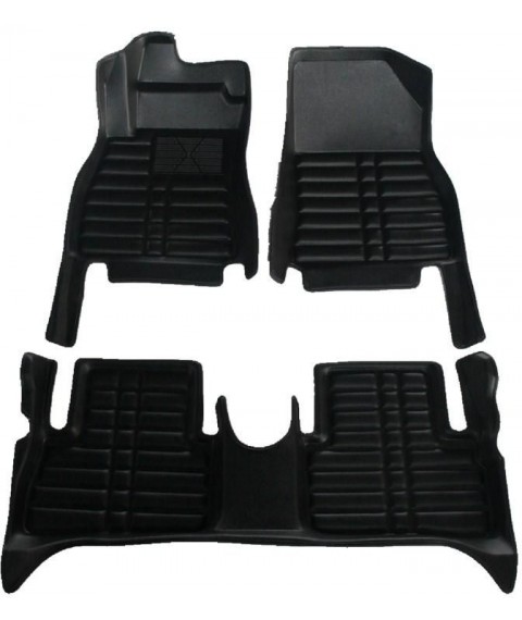 طقم دواسات 5D للسيارة 3 قطع - اسود كيا كارنز 2017