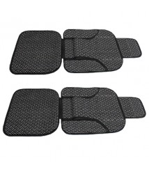 طقم فرش وعراقة كتان – قطعتين – رمادي أسود