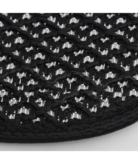 طقم فرش وعراقة كتان – قطعتين – رمادي أسود