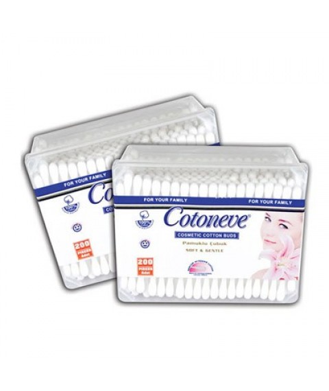 قطن للاذن 200 عود مستطيل - 20213 - من قطونيف