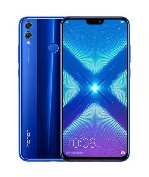 موبايل honor 8X -  ثنائي الشريحة - 128 جيجا -6.5 بوصة  - 4G - أزرق