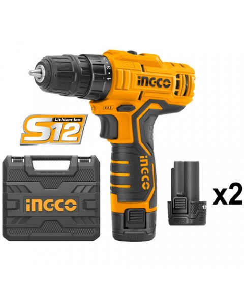 شنيور شحن 12 فولت بطارية ليثيوم 2 سرعة 2 بطارية من انكو CDLI12325