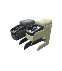 مخدع يد للسيارة 2 كوب - اسود 