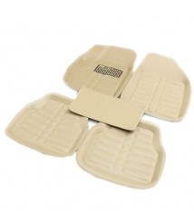 طقم دواسات 5D للسيارة 5 قطع - بيج