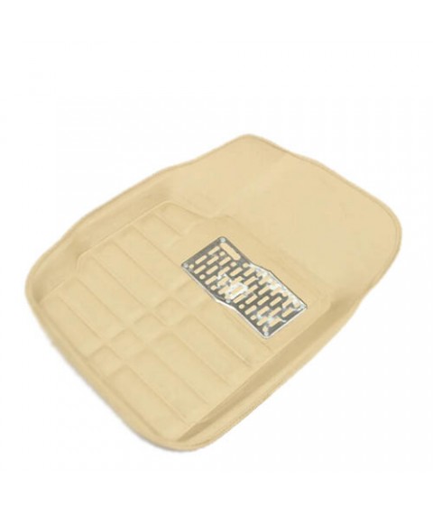 طقم دواسات 5D للسيارة 5 قطع - بيج