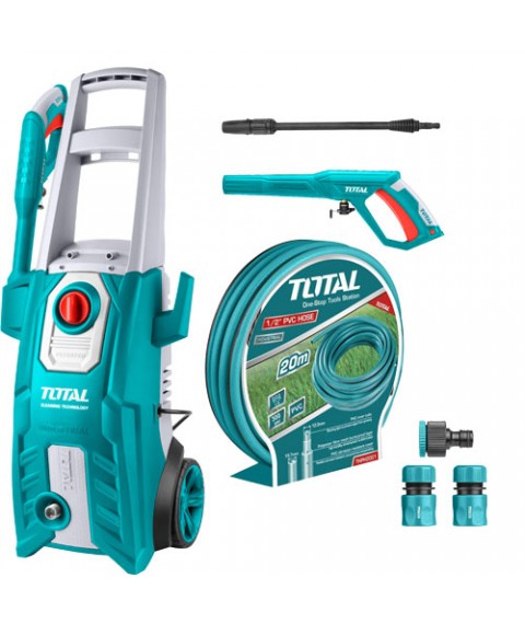 مغسلة ضغط عالى TGT11356  من توتال 1800 وات 150 بار مع خرطوم 20 متر مع الوصلات