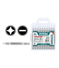 طقم سن مفك اتجاهين عادة وصليبة 10 قطع من توتال  TAC16HL133 