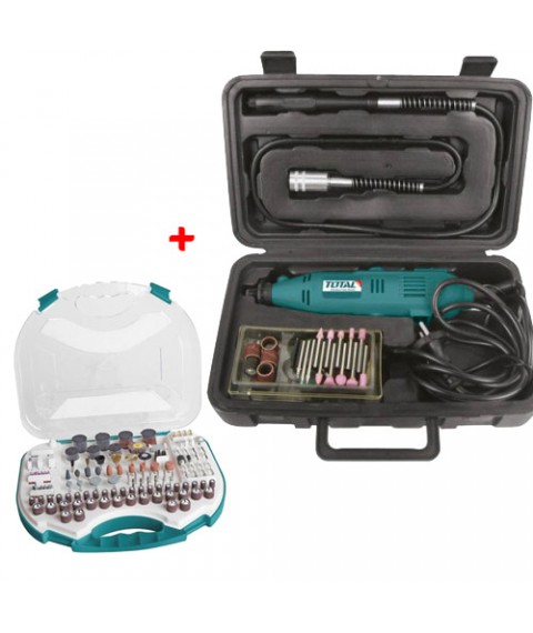 مينى كرافت سرعات , 100 ق اكسسوارات , 130 وات , شنطة من توتال TG501032