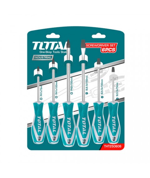  طقم مفك 6 قطع ید كاوتش من توتال THT250606