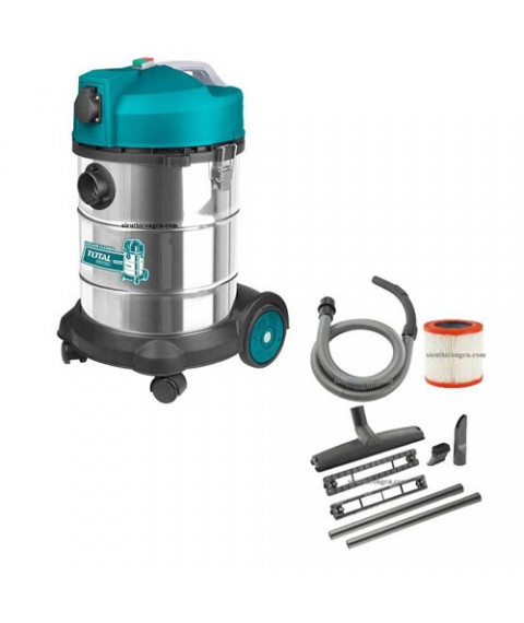 مغسلة صناعية 30 لتر شفط مياة / اتربة - 1300 وات TVC13301 من توتال 