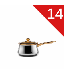 كسروله يد ذهبى غطاء زجاج 14 زهران  