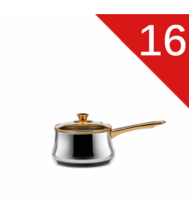 كسروله يد ذهبى غطاء زجاج 16 زهران  