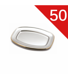 سرفيس بيضاوى ستنلس ذهبي زهران 50