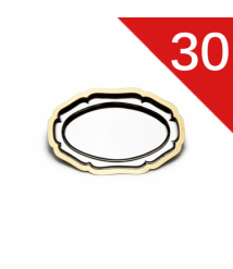 سرفيس بيضاوى مضلع ستنلس ذهبي زهران 30