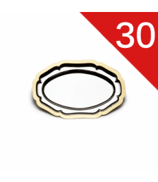 سرفيس بيضاوى مضلع ستنلس ذهبي زهران 30