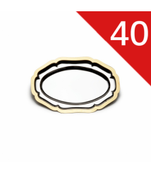 سرفيس بيضاوى مضلع ستنلس ذهبي زهران 40