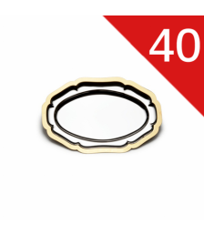 سرفيس بيضاوى مضلع ستنلس ذهبي زهران 40