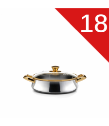 صينيه فرن يد ستنلس ذهبي زهران 18