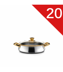 صينيه فرن يد ذهبى غطاء زجاج 20زهران  