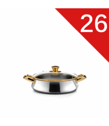 صينيه فرن يد ذهبى غطاء زجاج 26زهران  