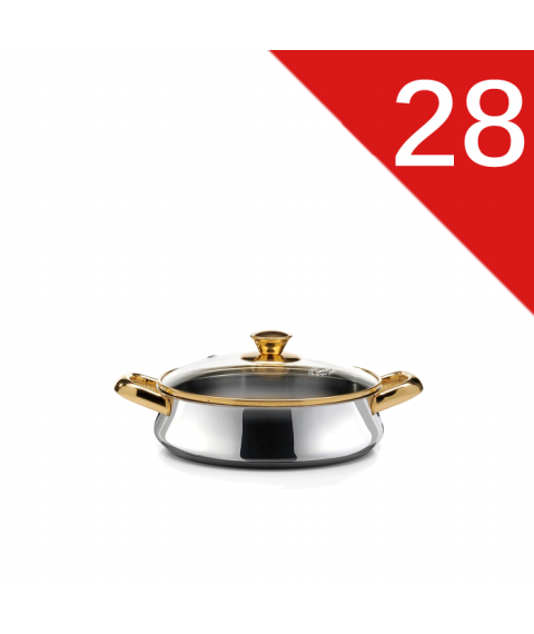 صينيه فرن يد ذهبى غطاء زجاج 28زهران  