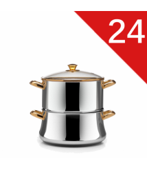 حله بخار يد ذهبى غطاء زجاج 24زهران  