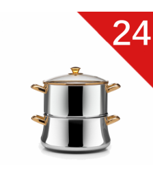 حله بخار يد ذهبى غطاء زجاج 24زهران  