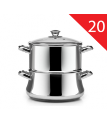 حله بخار يد ستنلس غطاء زجاج  زهران 20