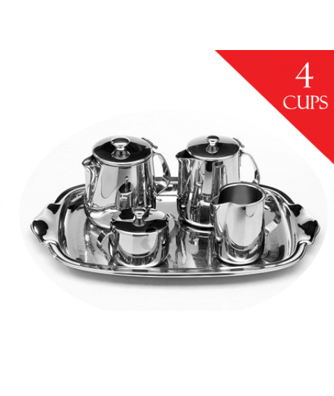 طقم شاى ستنلس زهران 4 كوب