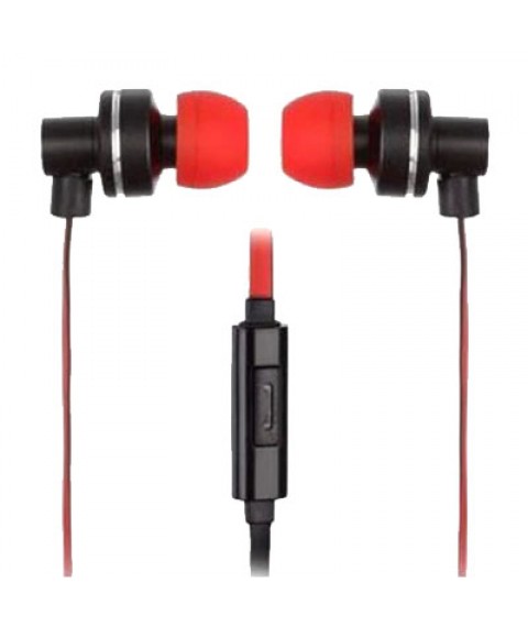 سماعة موبيل بالميكروفون - احمر و اسود من ايكونز IMW-HS02R 